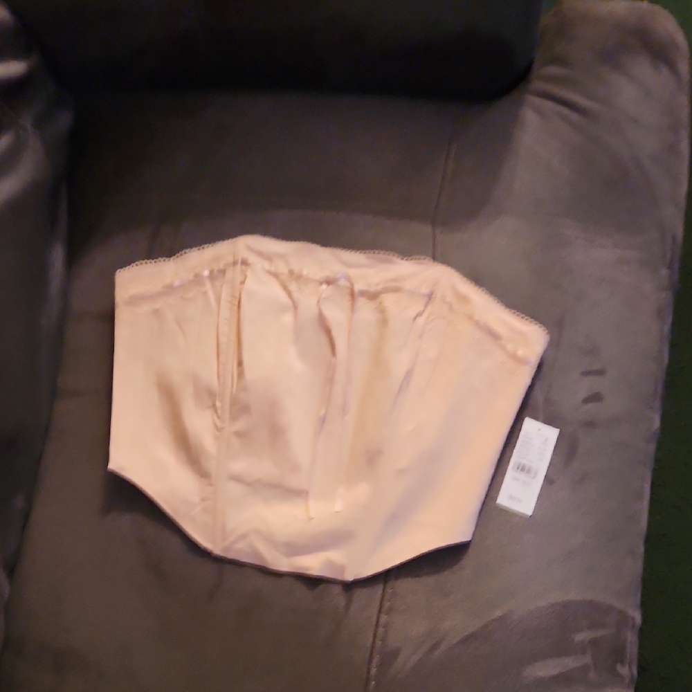 Women's Strapless Crop Top Bustier in Nude